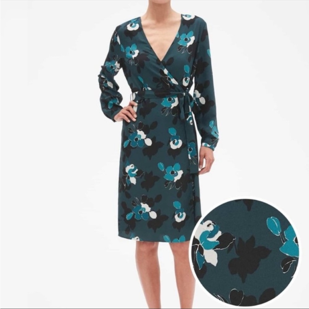 Banana Republic green wrap dress Size 6